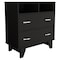 Tuhome Portanova Two Drawer Dresser, Two Open Shelves, Superior Top, Four Legs, Black CLW6738 - alternate 2